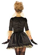 Barockprinzessin, Kostüm-Kleid, großes Schleife, Rüschen, kleine Punkte